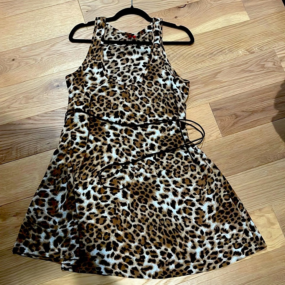 Leopard mini tank dress